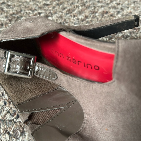 Ann Marino High Heel Booties - Open Toe. Size 7.5 - lightly used. Taupe suede. - Picture 4 of 4